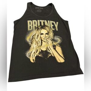 VTG Britney Spears Collection Las Vegas Tour Tank Top Black Gold Small 2019 READ